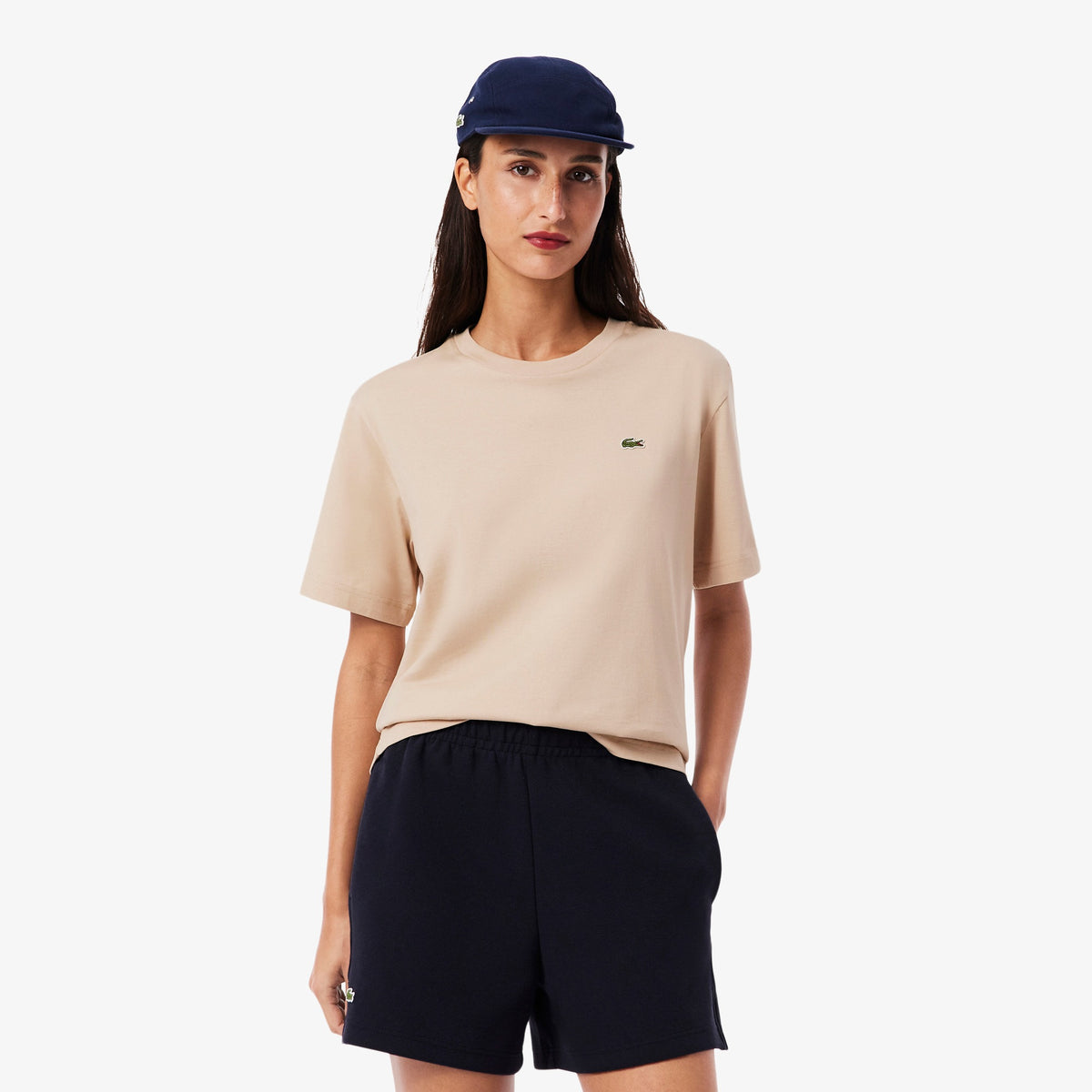 LACOSTE T-Shirt Basic Donna Beige