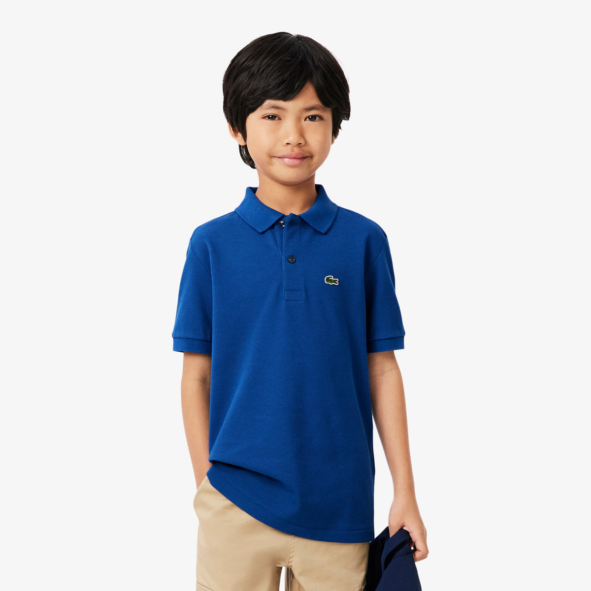 LACOSTE Polo In Cotone Piqué Bambino/Bambina Basic Blu Elettrico