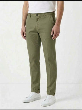 PIZETAONE Pantalone T.A. Skinny Verde Militare