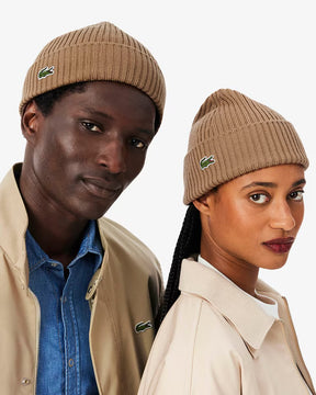 LACOSTE Berretto In Lana Beige