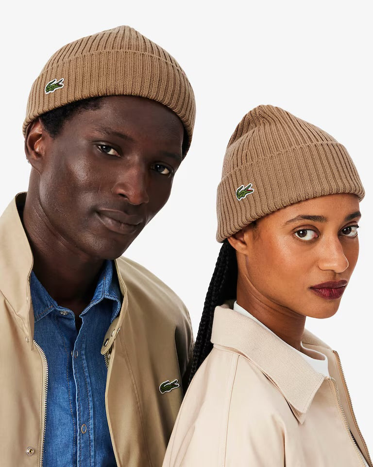 LACOSTE Berretto In Lana Beige