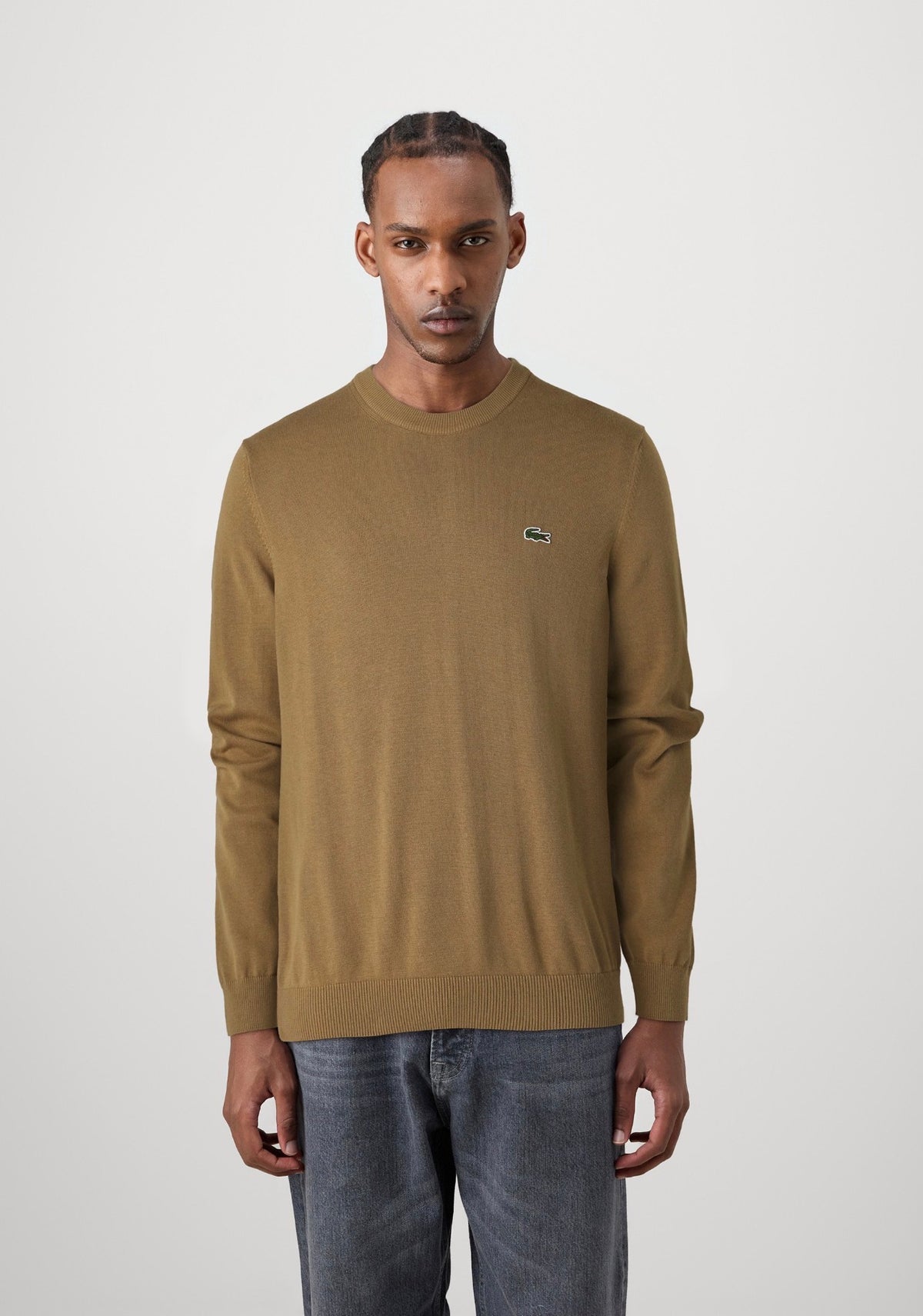 LACOSTE Maglioncino Basic Misto Lana Beige