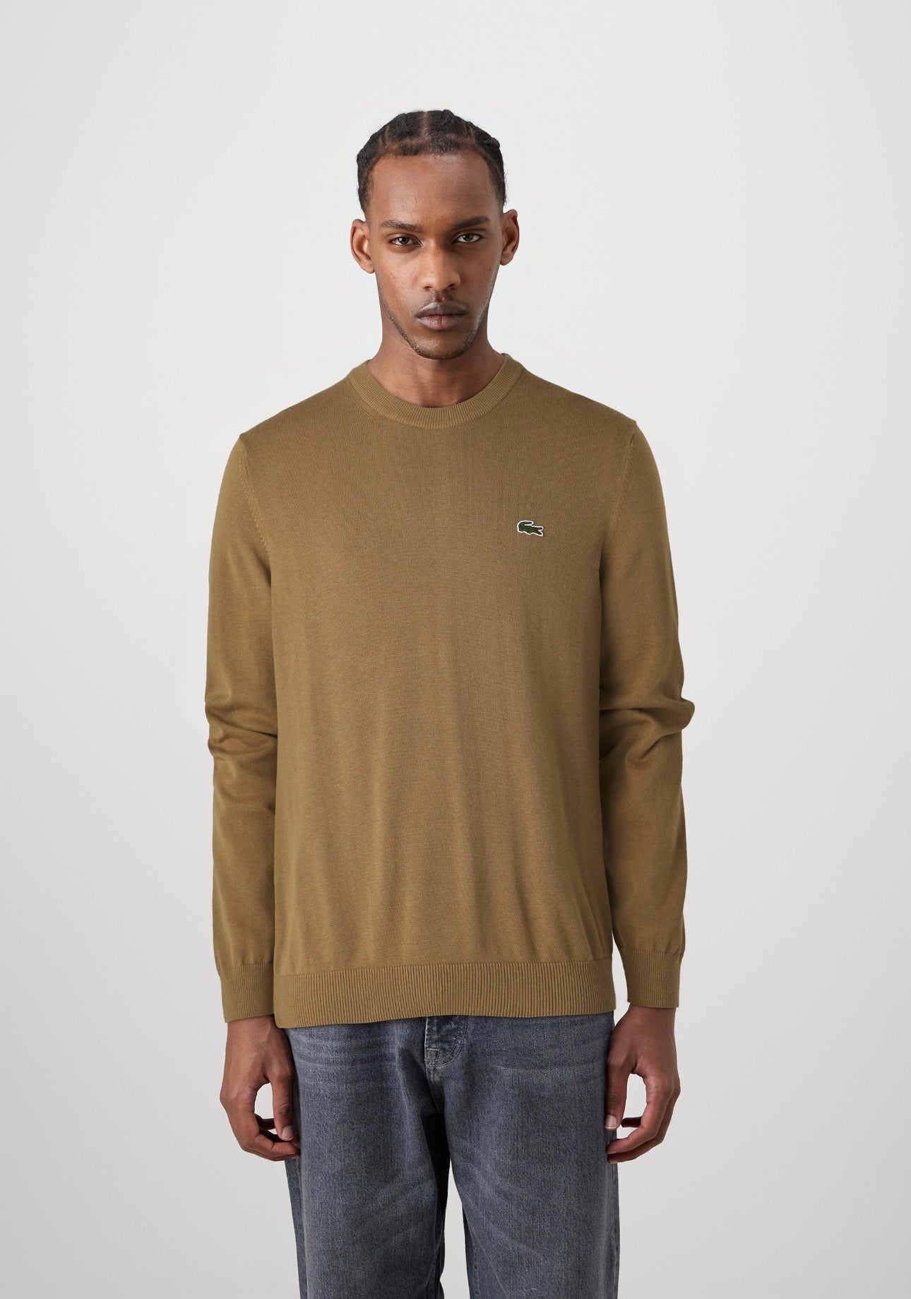 LACOSTE Maglioncino Basic Misto Lana Beige