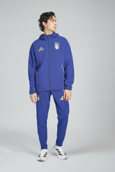 Adidas Tuta Completa Italia Uomo Blu Oro Microfibra