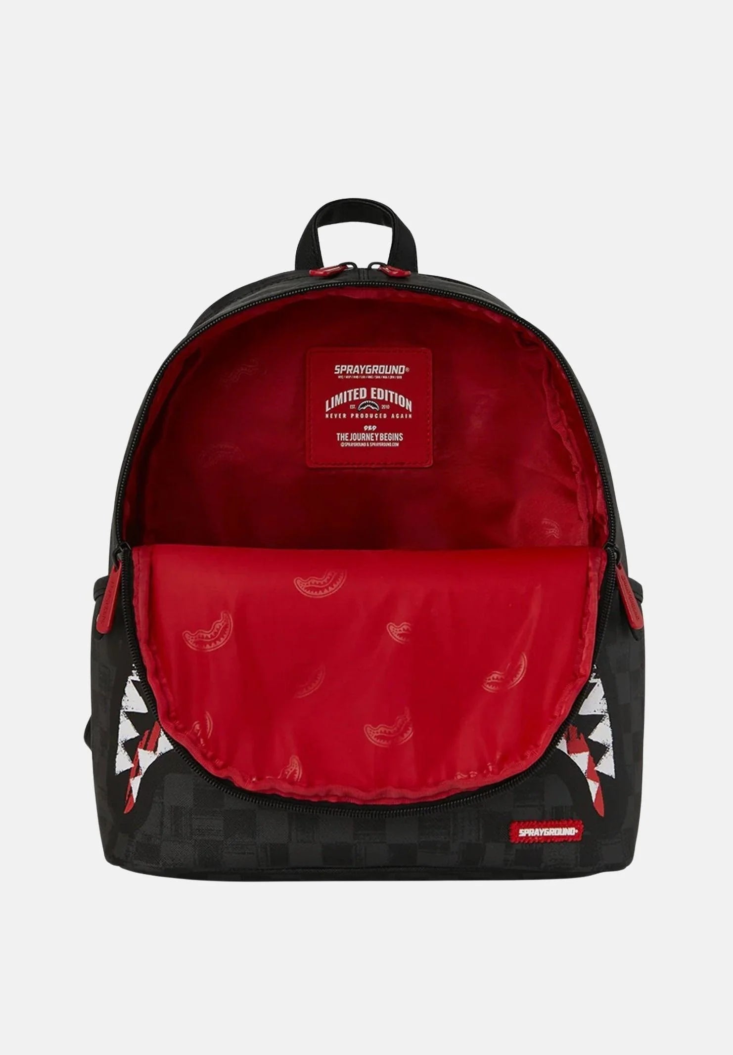 SPRAYGROUND Zaienetto In Pelle SCRIBBLE SHARK SAVAGE Nero 29/12