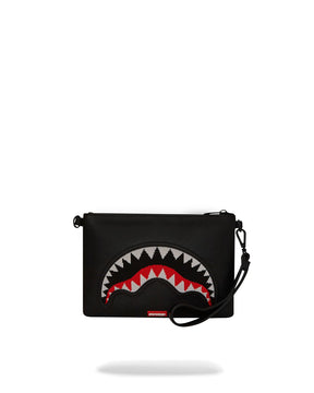SPRAYGROUND Pochette In Pelle Fly Knit Mouth Crossover Clutch Nero
