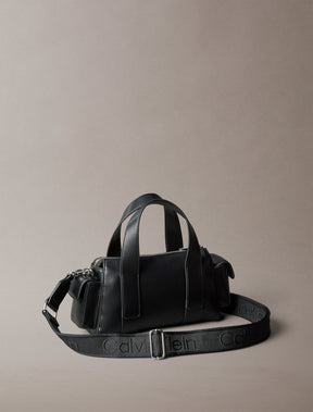 BORSA CALVIN KLEIN DONNA Borsa A Tracolla Trasformabile In Jacquard Nera