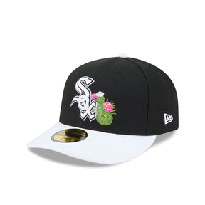NEW ERA Cappello Con Visiera Pre-Curved 59Fifty Fitted Chicago White Sox Nero Con Dettagli Ricamati