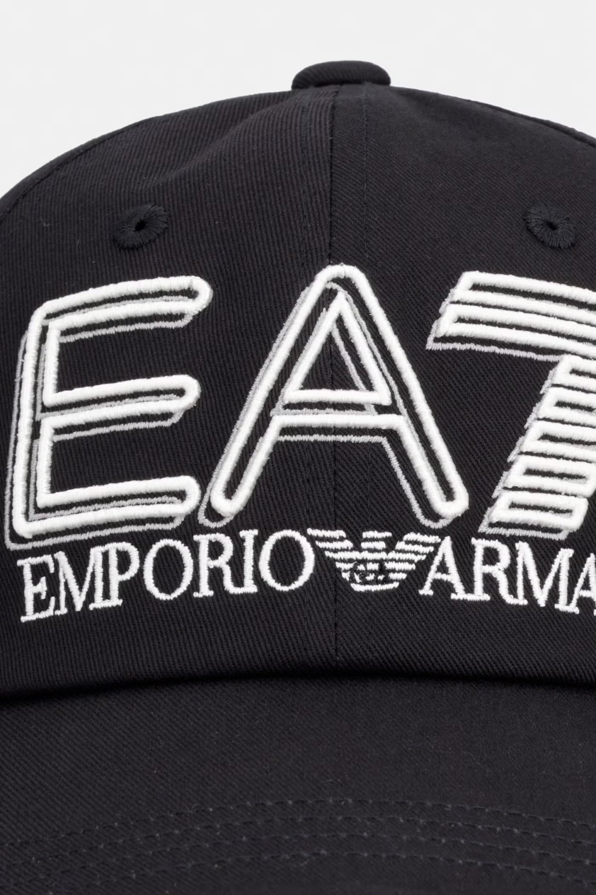 EA7 Cappello Nero/Bianco Visiera Curva