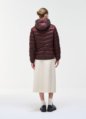COLMAR Donna Piumino Icon Fasciato Con Cappuccio Bordeux 26/27