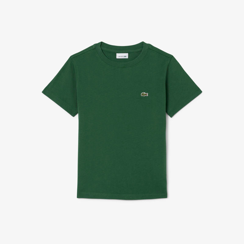 LACOSTE T-Shirt Bambino/Bambina Basic Verde Lacoste