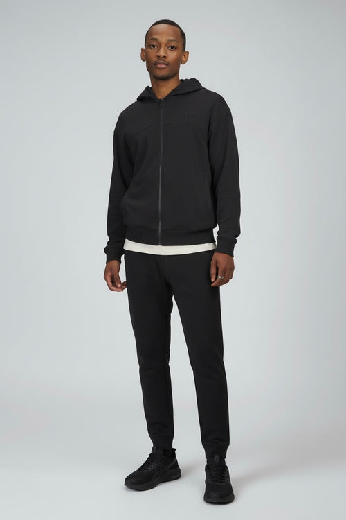 UNDER ARMOUR Tuta Completa Cotone Con Cappuccio e Zip Nero