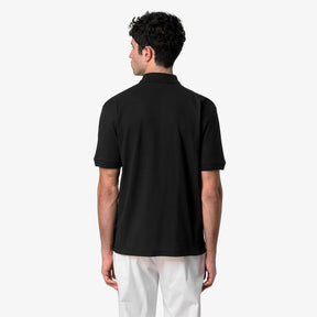 K-WAY Polo Simor Pique Logo Tono Su Tono Nera