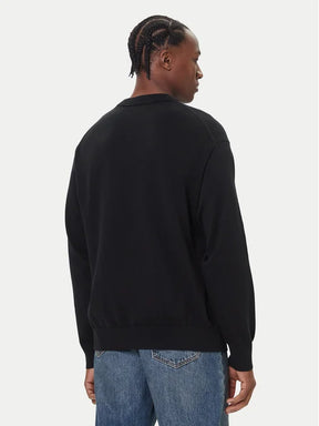 CALVIN KLEIN Maglioncino Nero Logo Piccolo Verde FW