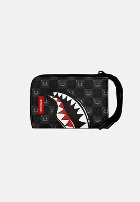 SPRAYGROUND  Portafoglio SHINOBI nero con cinturino da polso e chiusura a zip.