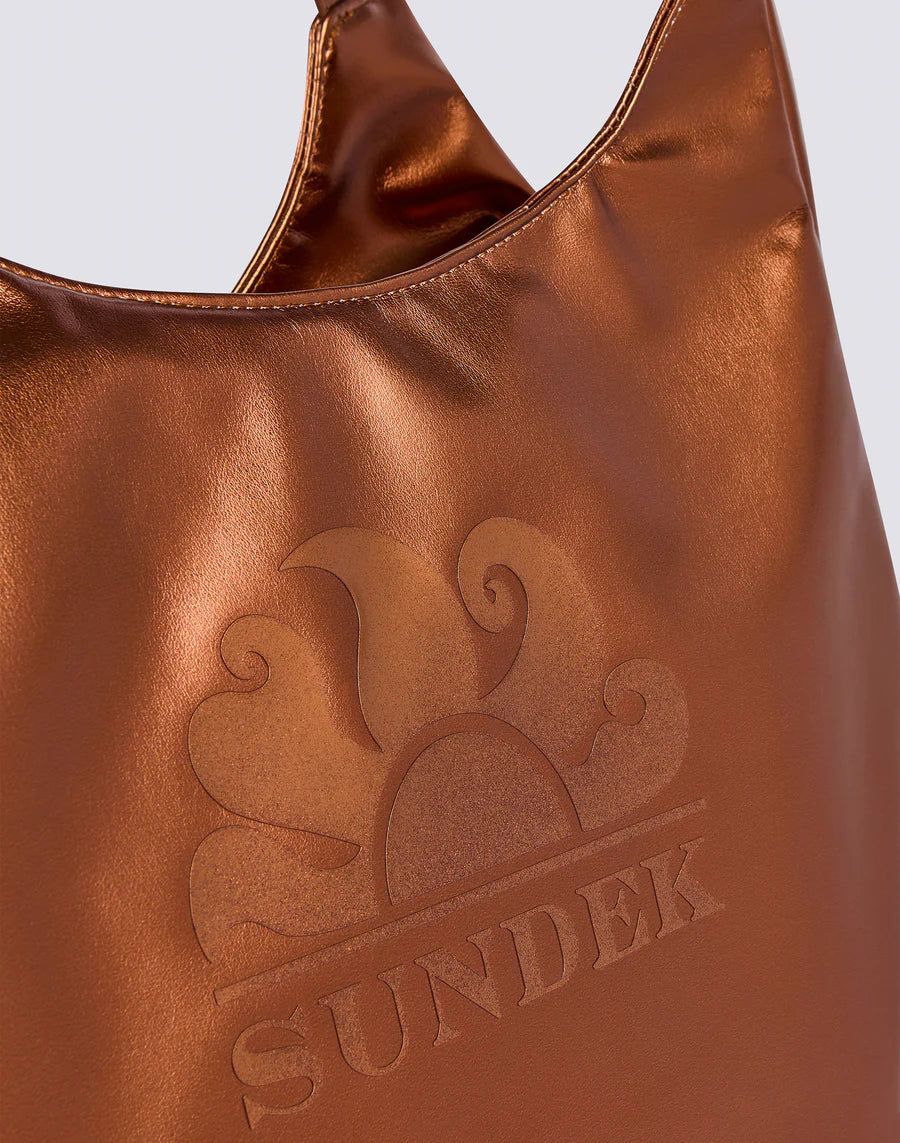 Sundek SUNDEK Borsa Da Mare Laminata Con Logo Bronzo - foto 3 - Tommaseo Clothing
