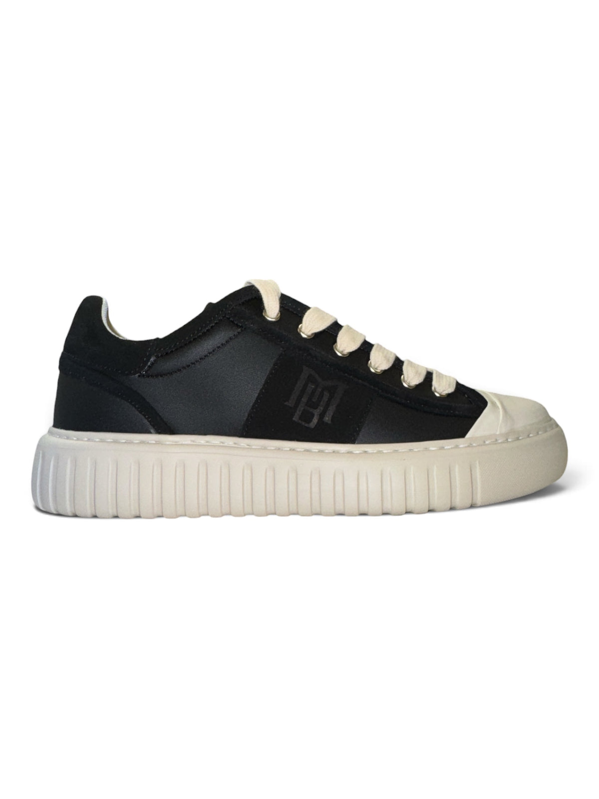 BRIAN MILLS Sneaker In Pelle e Dettagli in Camoscio Nera