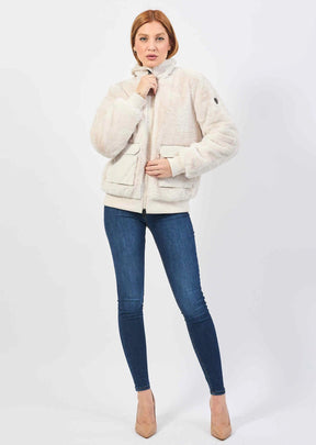 EMPORIO ARMANI DONNA GIUBBOTTO PELLICCIA PANNA