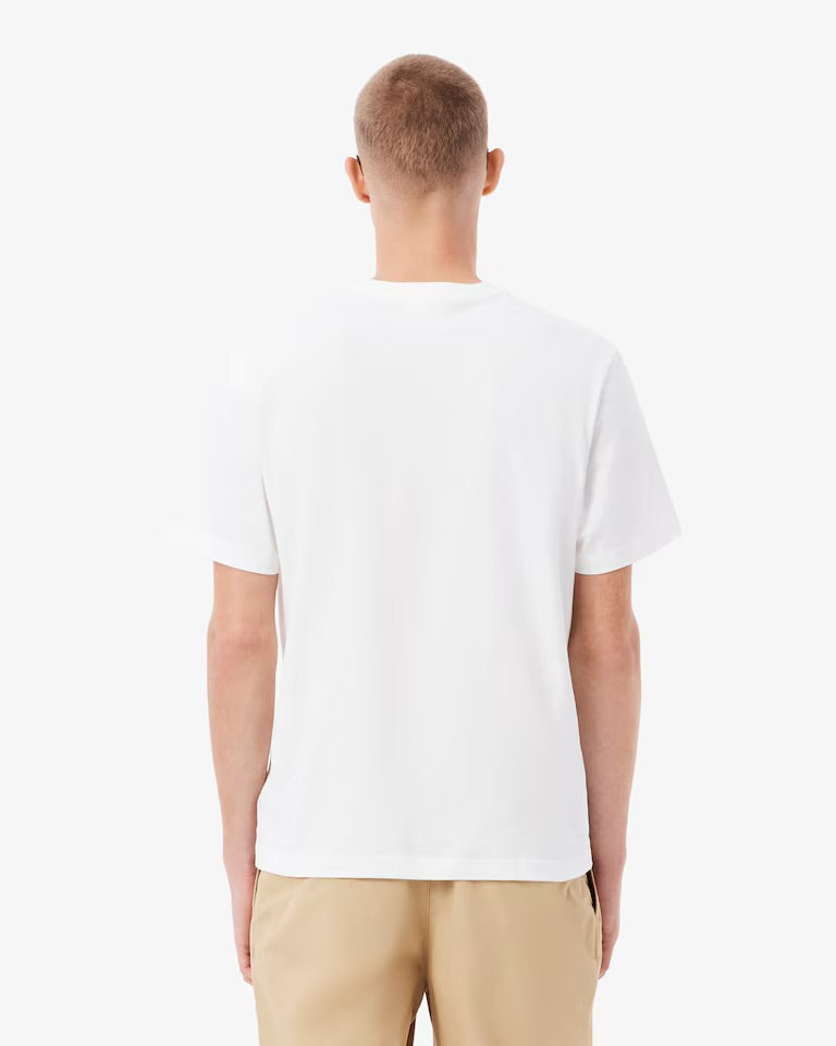 LACOSTE T-Shirt In Cotone Bianco