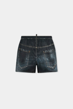 DSQUARED2 Costume Da Bagno Effetto Denim Nero