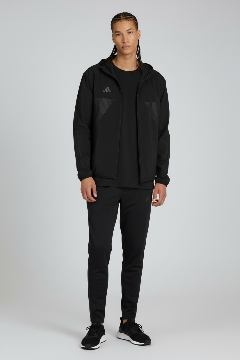 Adidas Tuta Completa Uomo Nera Microfibra