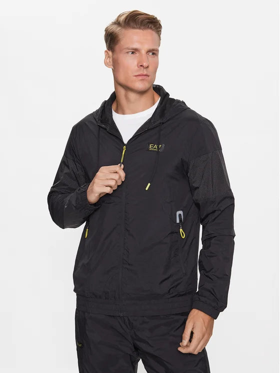 EMPORIO ARMANI Tuta Completa Con Zip e Cappuccio Nero