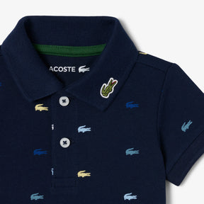 LACOSTE Body Baby A Polo Logato Mezza Manica Blu