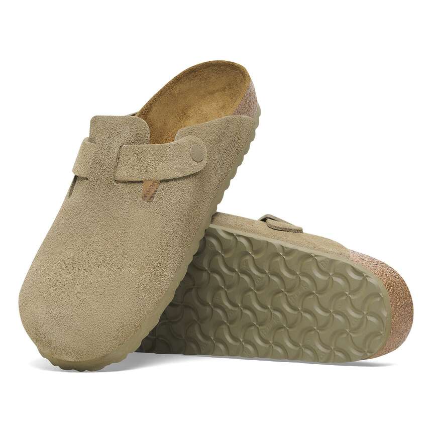 BIRKENSTOCK Boston Bs In Camoscio Faded Khaki