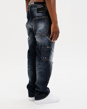 SOLDIER Jeans Baggy Carpenter Made in Italy Blu