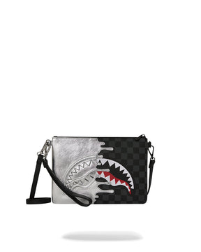 SPRAYGROUND Pochette/Tracolla SILVER SIDE DRIP Nero/Argento