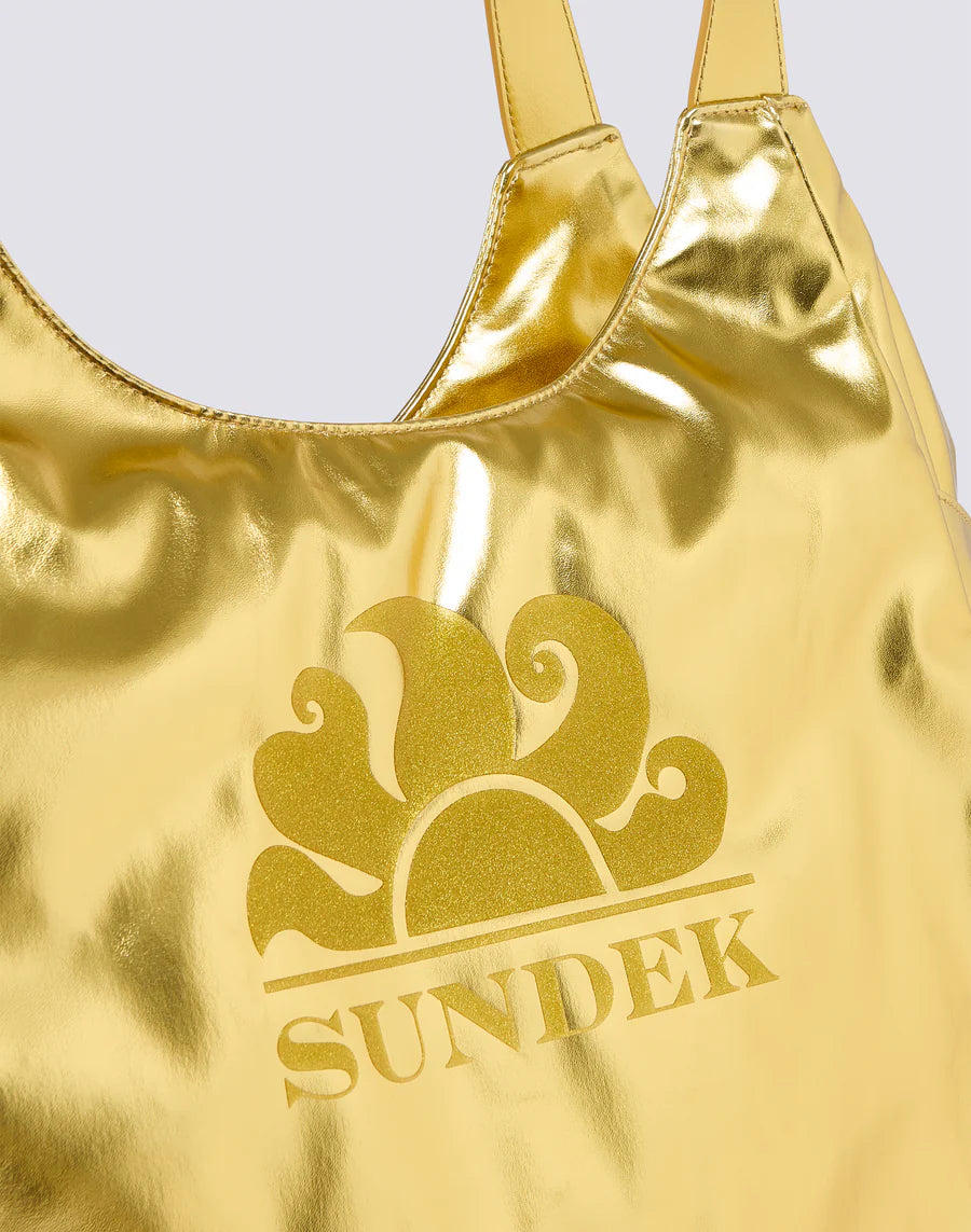 Sundek SUNDEK Borsa Da Mare Laminata Con Logo Oro - foto 3 - Tommaseo Clothing
