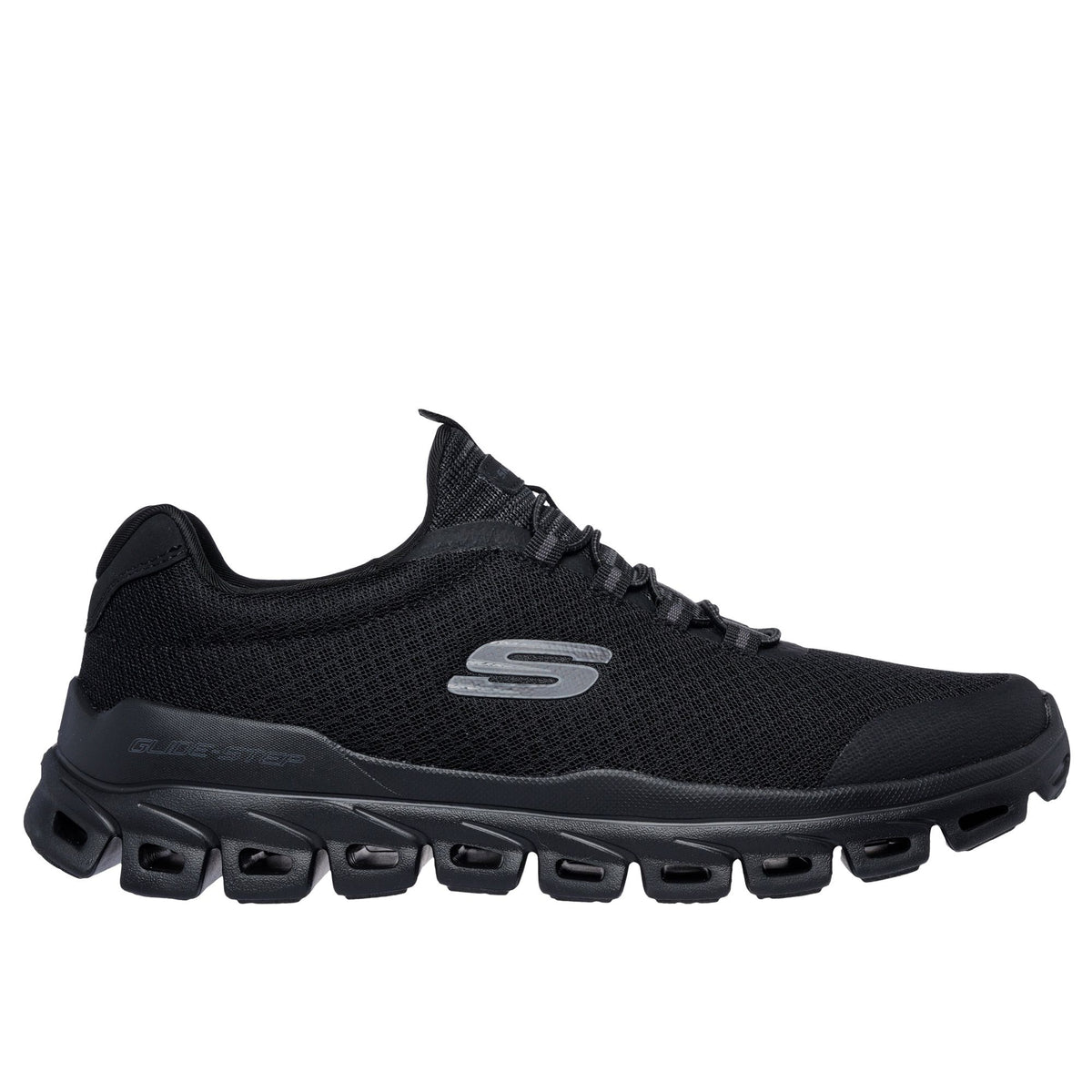 233012 BBK Skechers Glide Step Sneaker Uomo Total Black