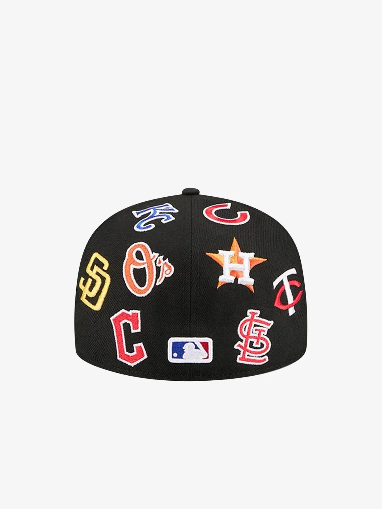 NEW ERA Cappello Con Visiera Piatta 59Fifty Fitted Nero Multilogo