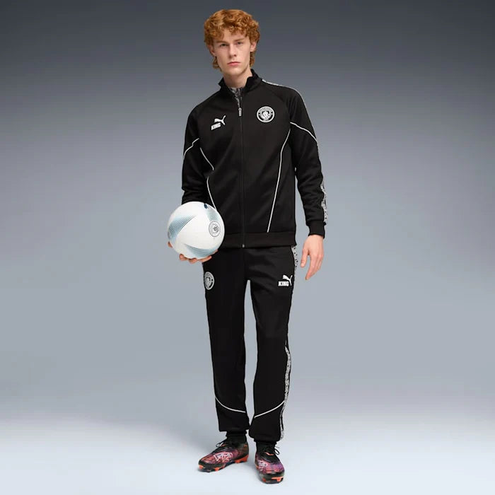PUMA Tuta Manchester City Acetata Con Zip nera/bianca