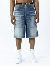 SOLDIER Bermuda Jorts Jeans In Denim Modello Carpenter Blu Scuro