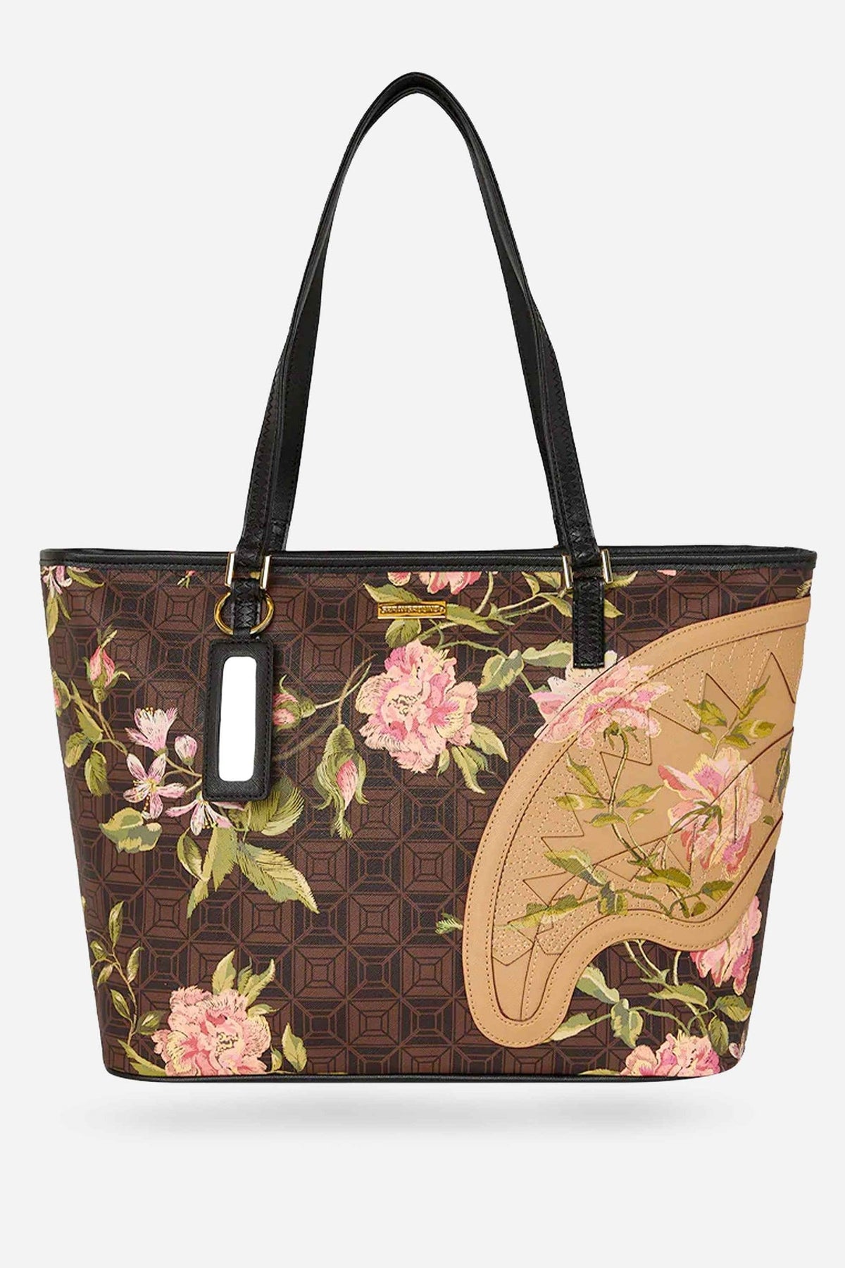 SPRAYGROUND BORSA  HENNY FLORAL TOTE Marrone