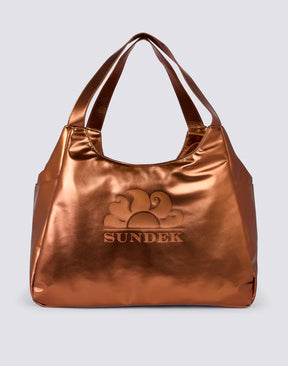 Sundek SUNDEK Borsa Da Mare Laminata Con Logo Bronzo - Borsa - Tommaseo Clothing