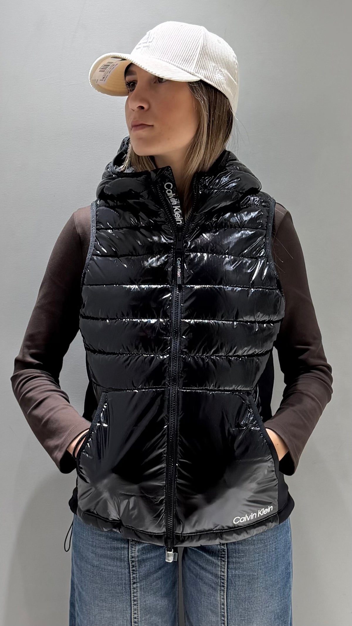 Giubbotto Smanicato Donna Calvin Klein Nero