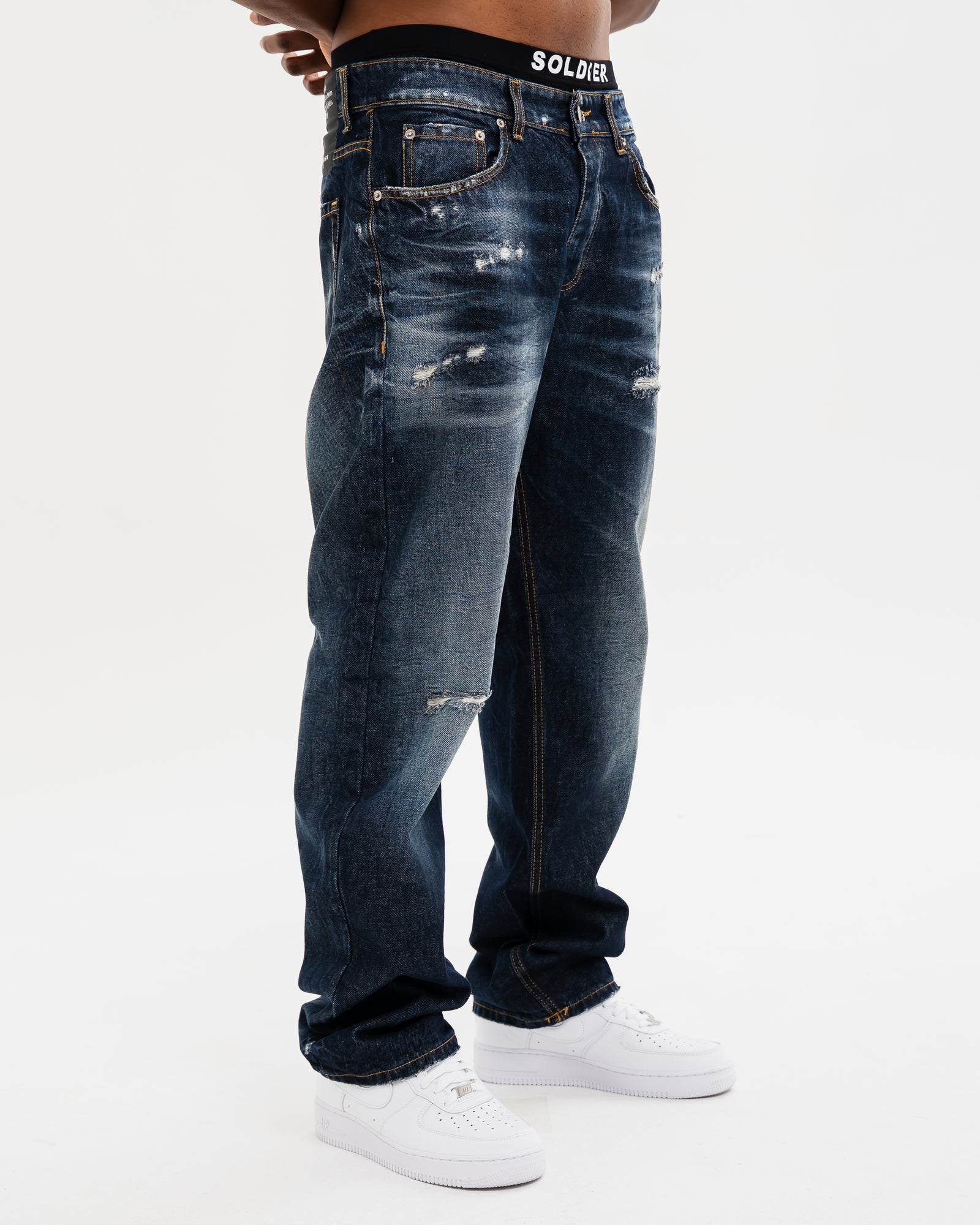SOLDIER Jeans Baggy Made in Italy Denim Blu