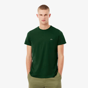 LACOSTE T-Shirt Basic In Cotone Pima Verde