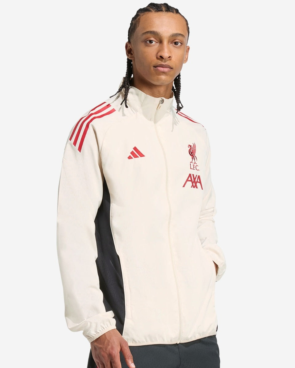 ADIDAS Tuta Liverpool Leggera In Microfibra Beige/Rossa