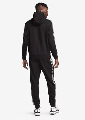 NIKE Tuta Completa Felpata Con Cappuccio e Bande Laterali Nera