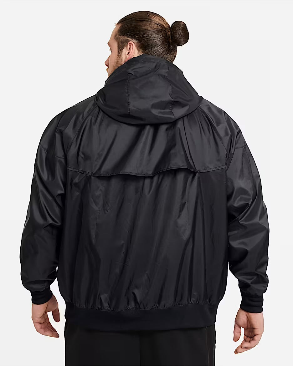 NIKE Tuta In Microfibra Con Zip e Cappuccio Nera