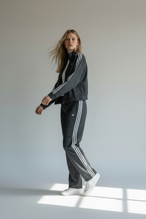 TUTA ADIDAS ORIGINALS ANIMALIER DONNA GRIGIO/NERO