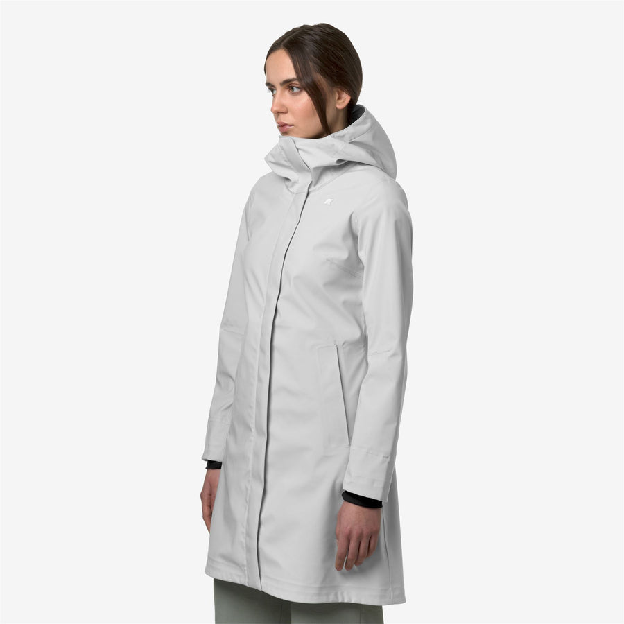 K-WAY DONNA GIUBBOTTO LUNGO BIANCO STHEPY BONDED