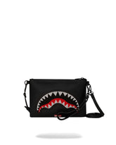 SPRAYGROUND Pochette In Pelle Fly Knit Mouth Crossover Clutch Nero