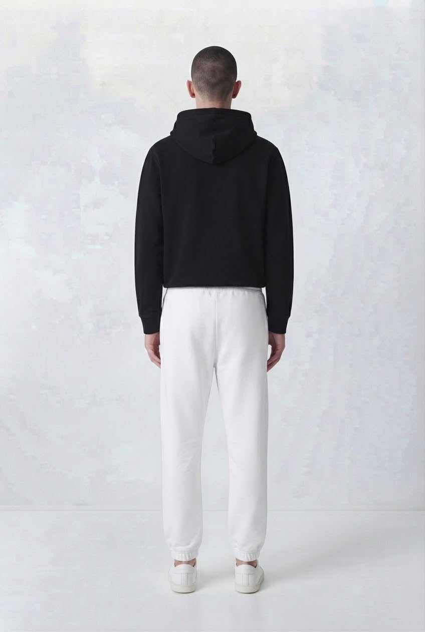 COUNTY OF MILAN Pantalone Di Tuta Marcelo Burlon Bianca Logo Piccolo Nero