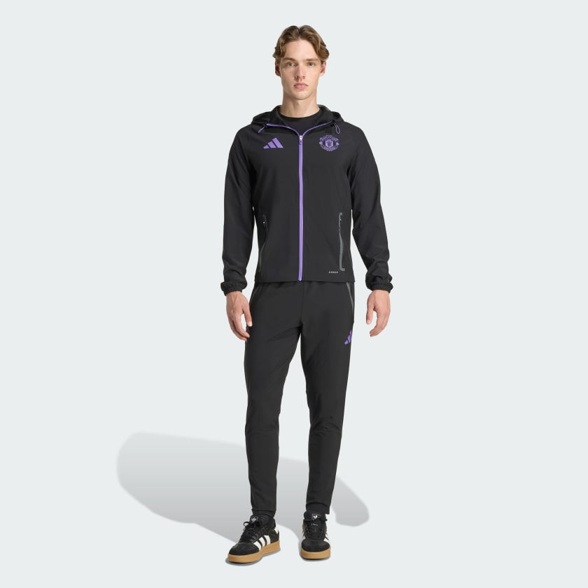 Adidas Tuta Completa Manchester United Uomo Nero Viola Microfibra