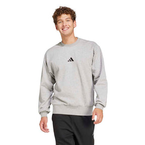 ADIDAS Felpa Girocollo Grigia Con Logo Centrale Nero
