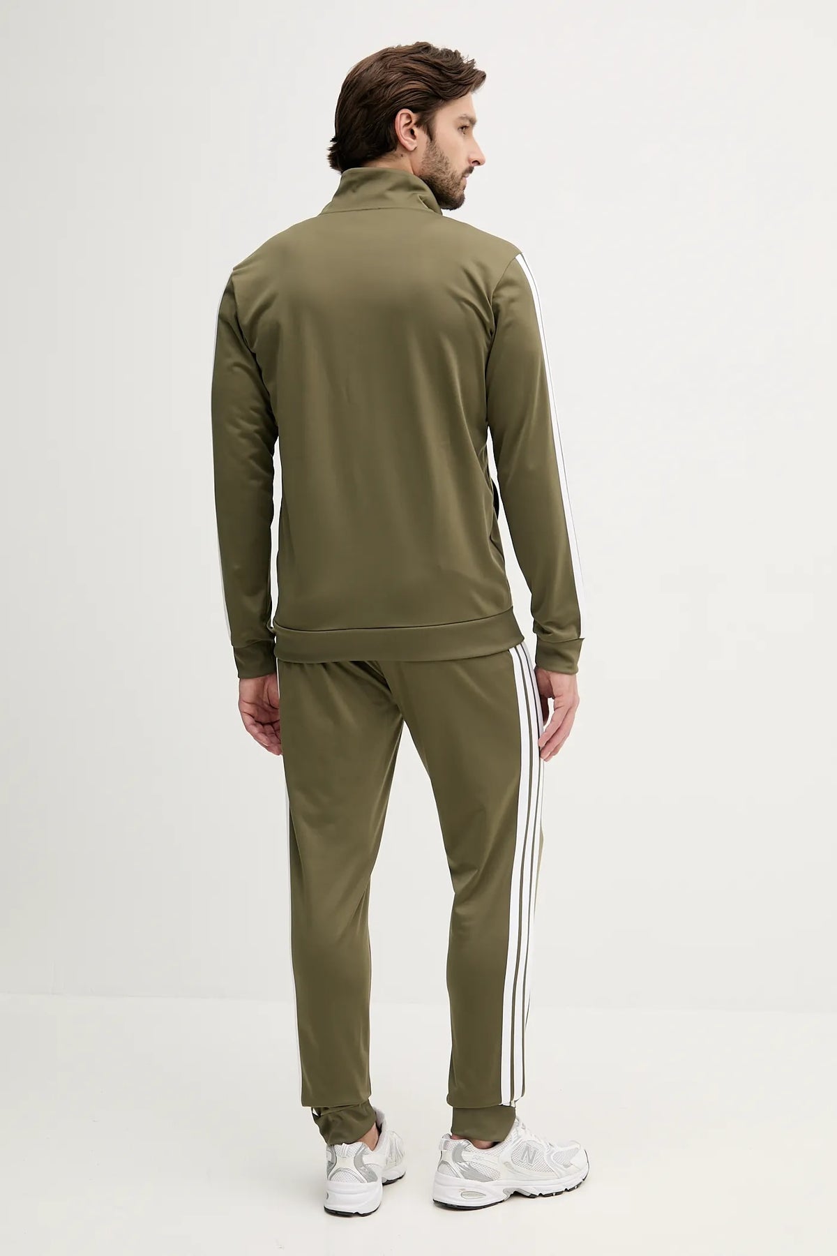 ADIDAS Tuta Acetata Con Zip Senza Cappuccio Verde Militare